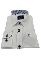 Benetti Boyswear Boys Hudson White Shirt White front view