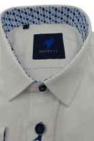 Benetti Boyswear Boys Hudson White Shirt White back view