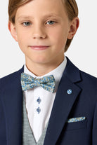 Benetti Boyswear Boys Lucas Sage Waistcoat Sage model front view