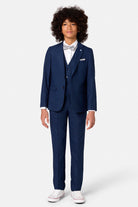 Benetti Boyswear Boys Philip Indigo 3 Piece Suit Indigo side view