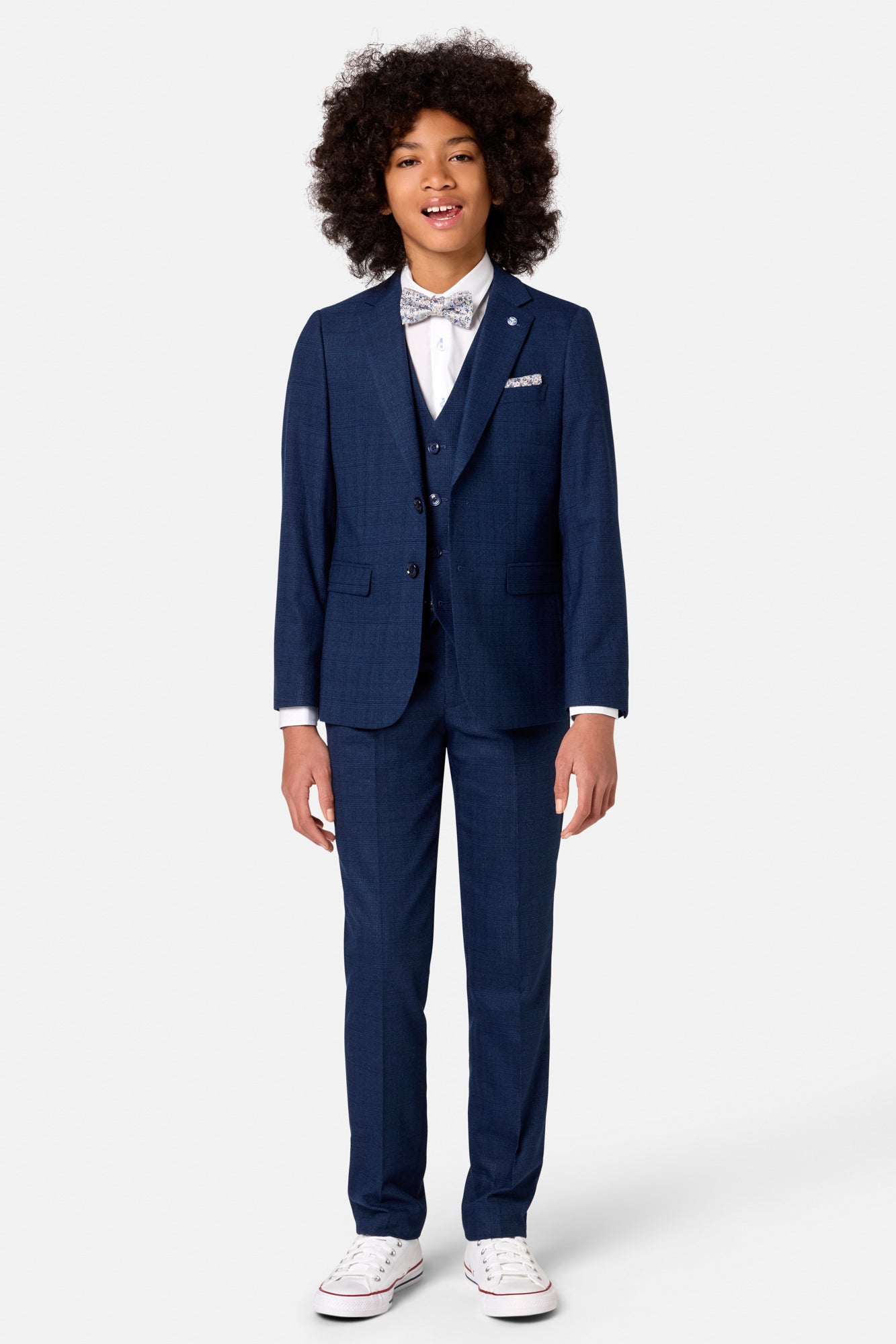 Benetti Boyswear Boys Philip Indigo 3 Piece Suit Indigo front view