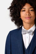 Benetti Boyswear Boys Philip Indigo 3 Piece Suit Indigo model front view