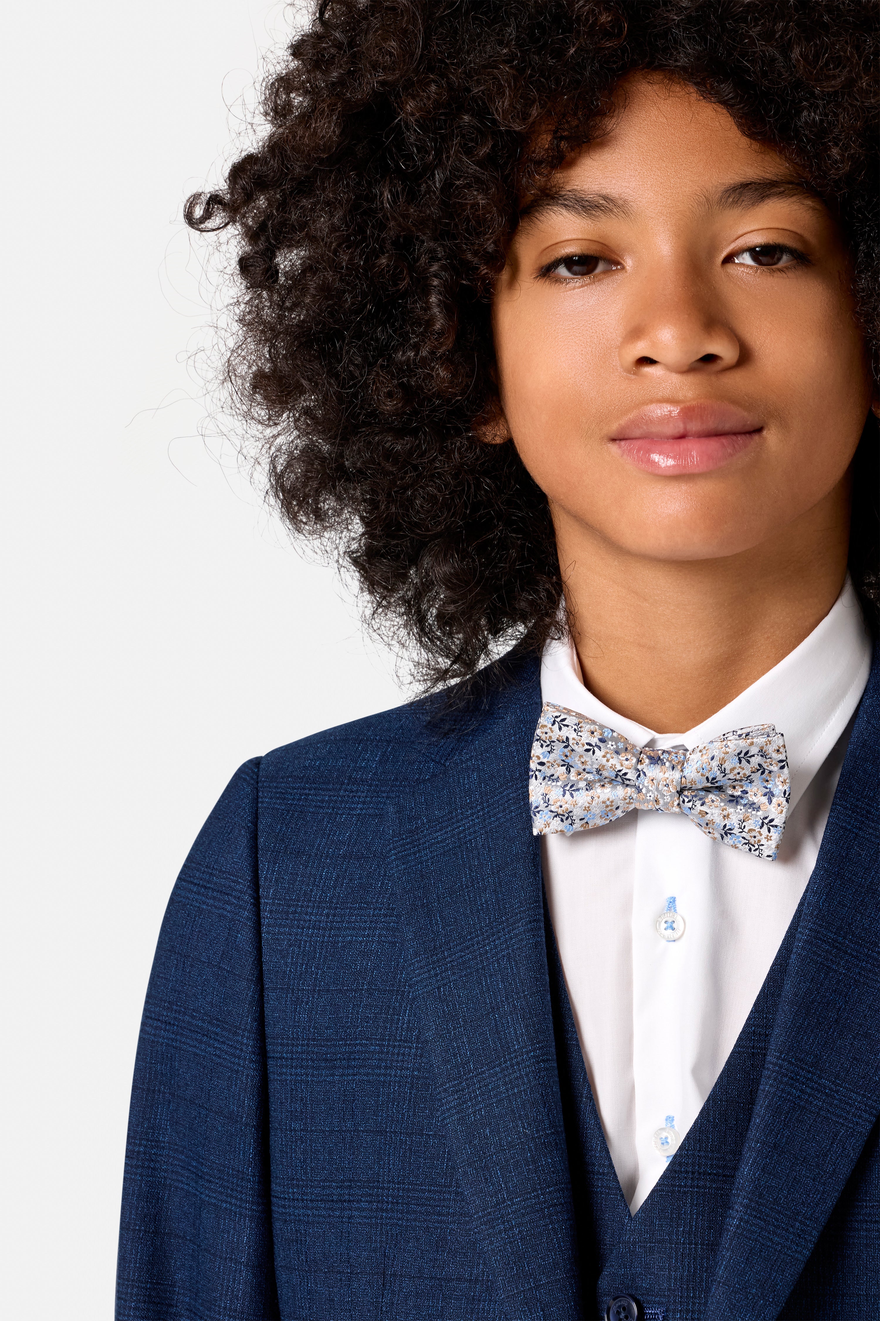 Benetti Boyswear Boys Philip Indigo 3 Piece Suit Indigo model front view
