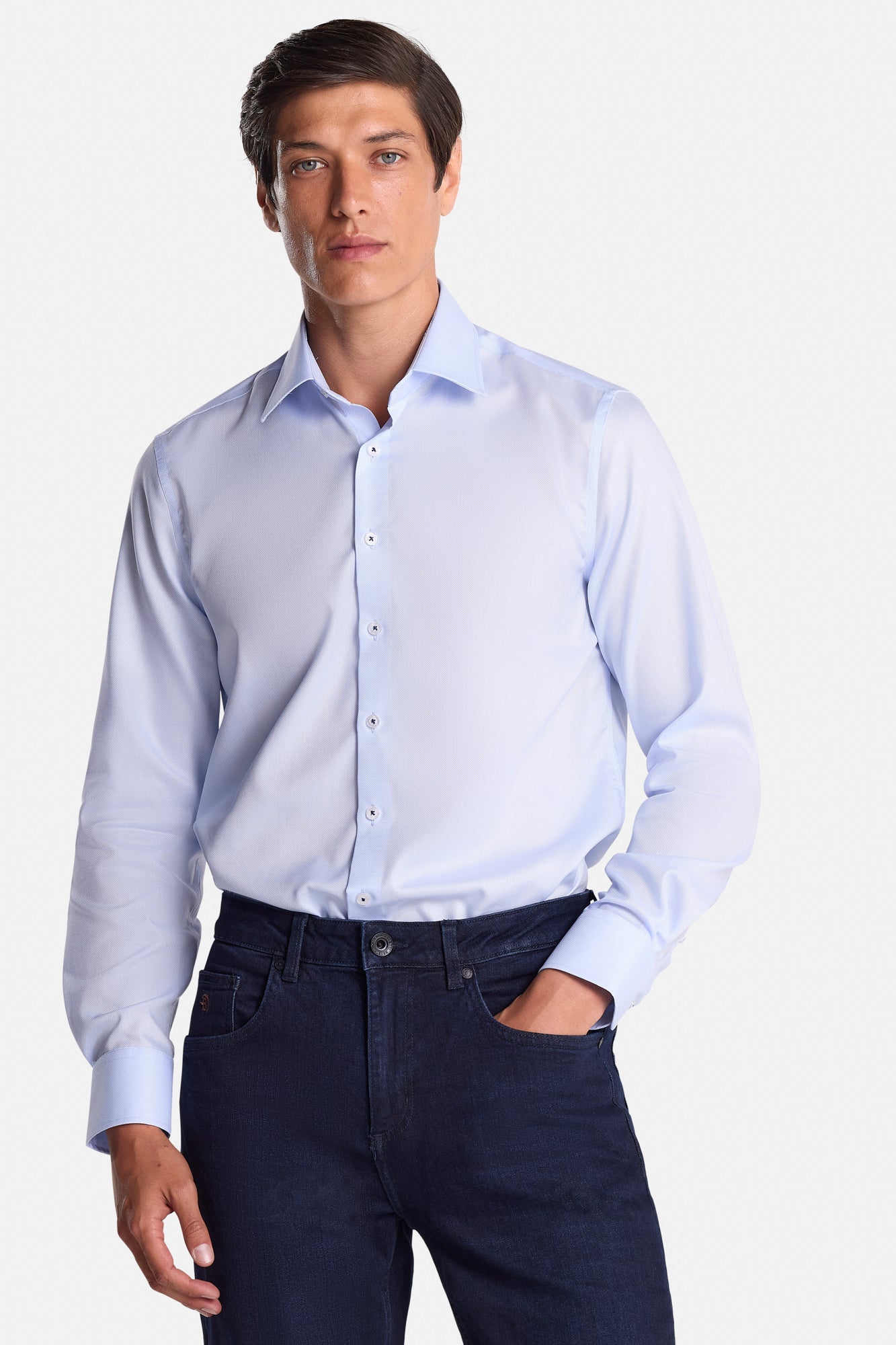 BENETTI Brad Comfort Fit Sky Shirt Sky front view