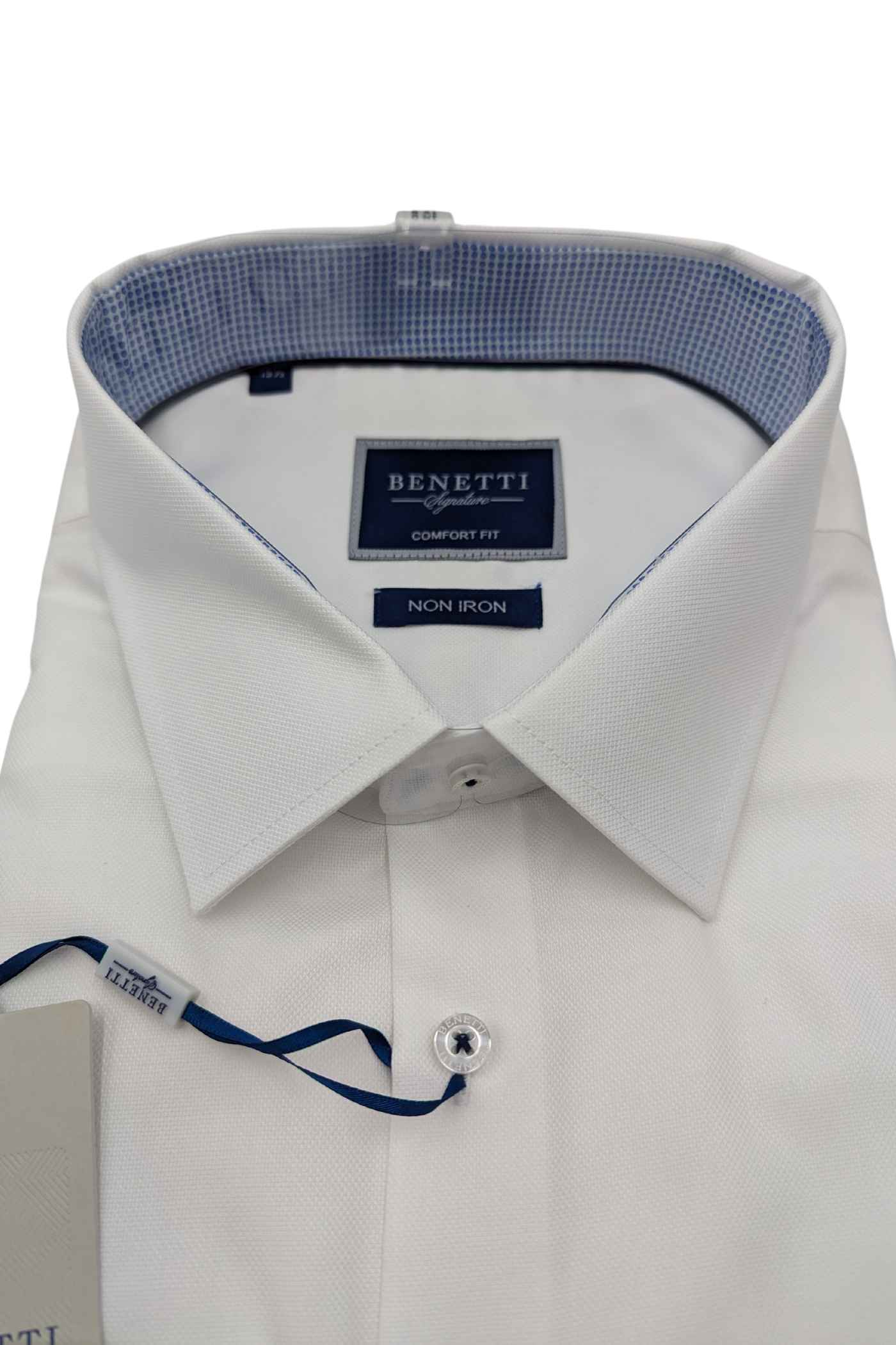 Brad Comfort Fit White Shirt-Fabric view