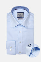 BENETTI Brad Tapered Fit Sky Shirt Sky detail view