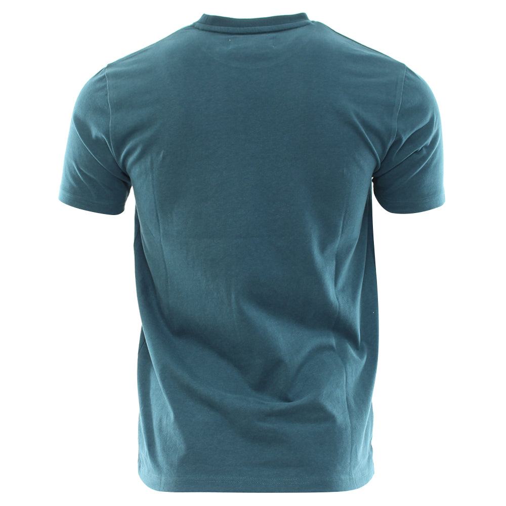 Men's Bran Teal Tee-Back View