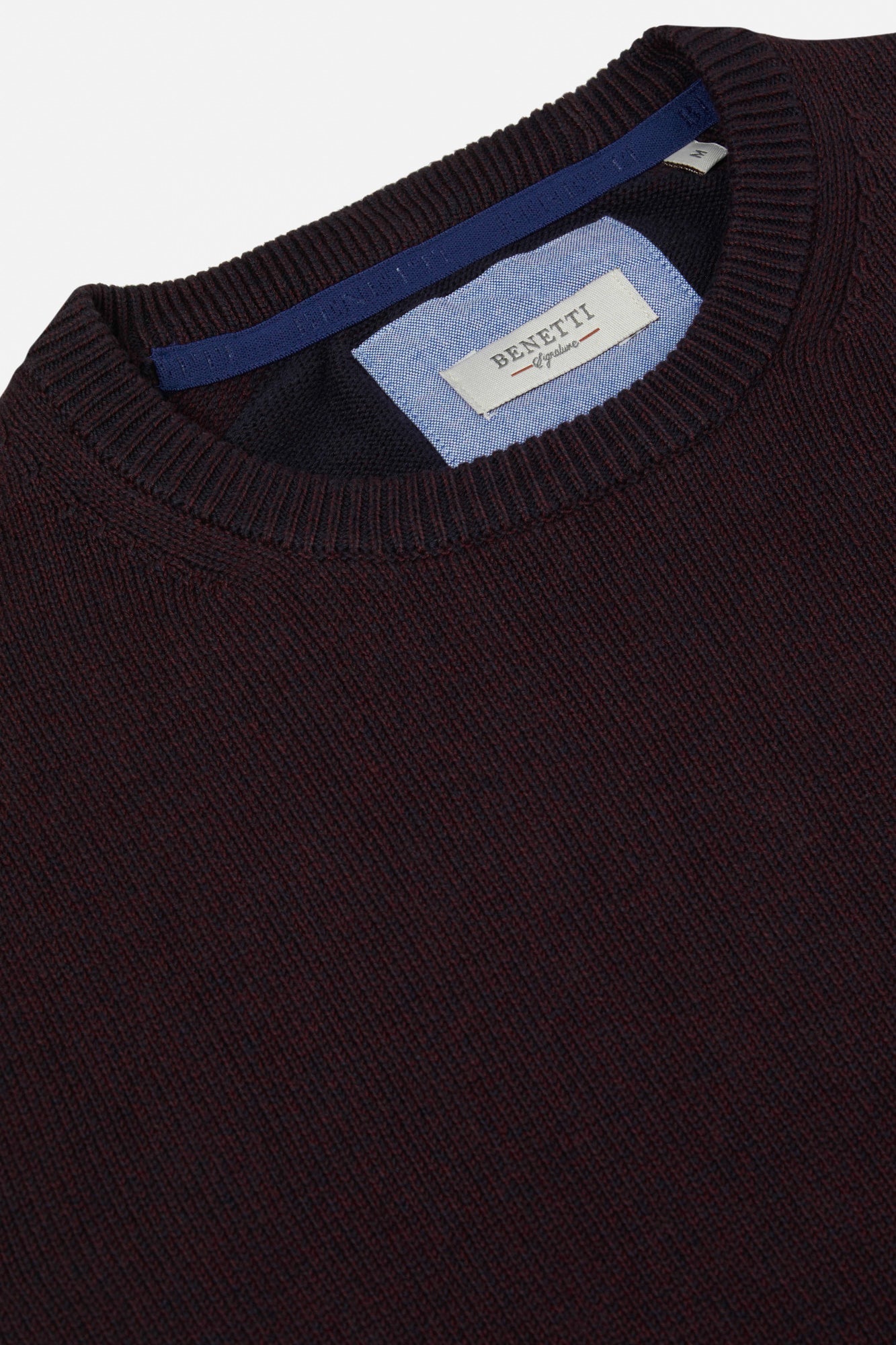 Brosna Crew Neck  Bordo Knit-Collar view