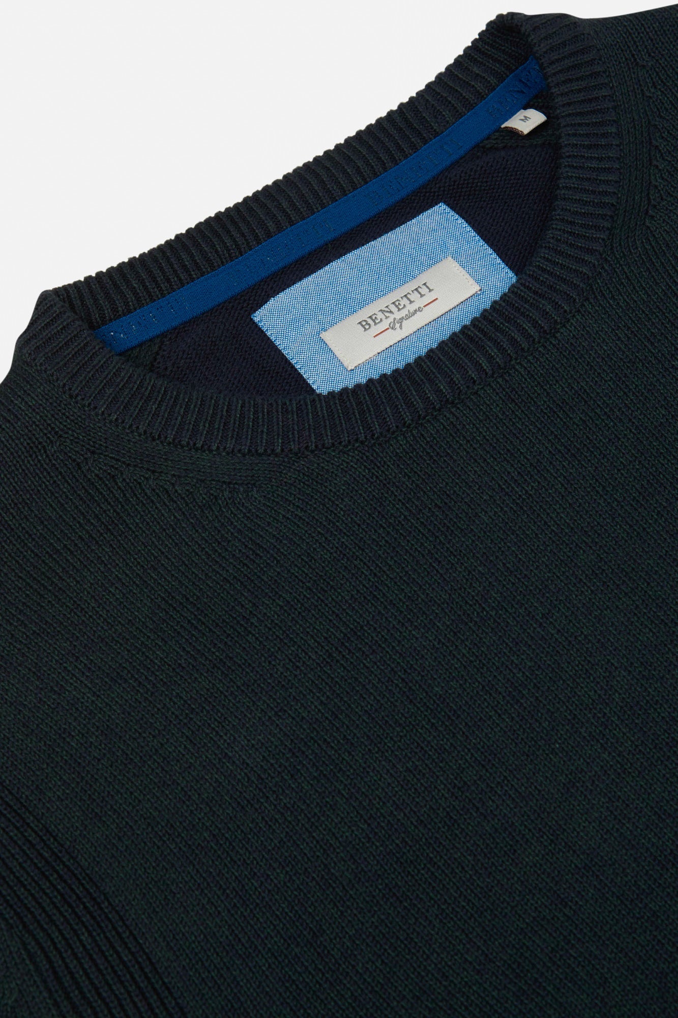 Brosna Crew Neck Olive Knit-Collar view 