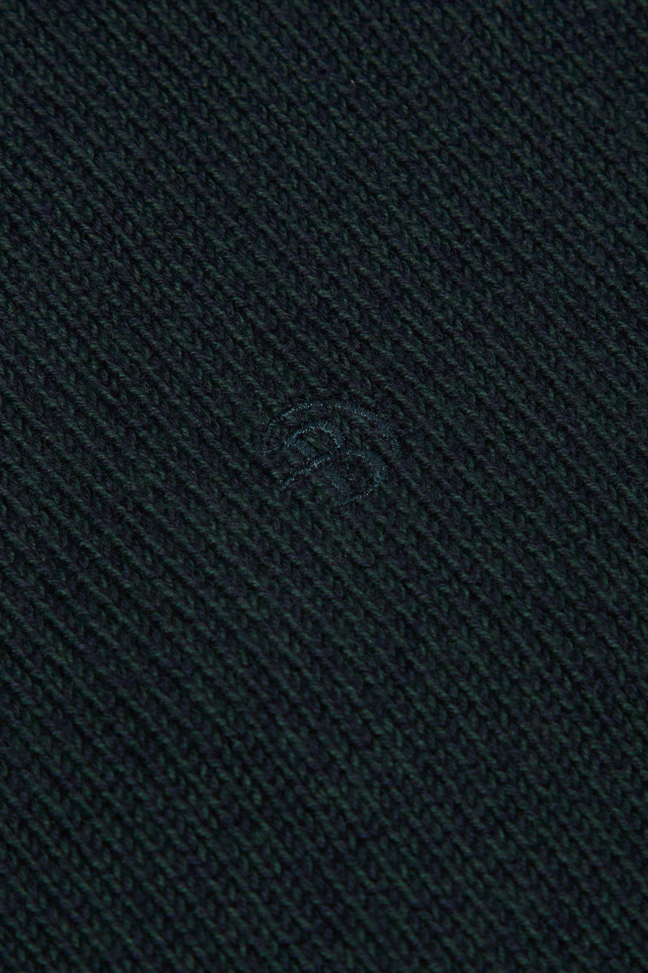 Bronsa 1/4 Zip Olive Knit-Chest logo view