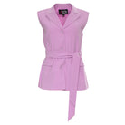 RANT & RAVE LADIES Carla Belted Orchid Waistcoat ORCHID back view