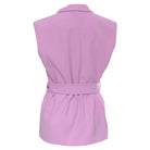 RANT & RAVE LADIES Carla Belted Orchid Waistcoat ORCHID side view