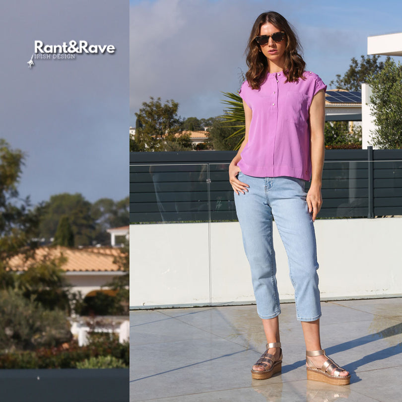 RANT & RAVE LADIES Cassidy Mom Ice Blue Jeans ICE BLUE view 15