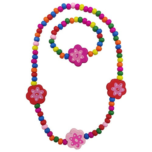 Flower Necklace & Bracelet Set