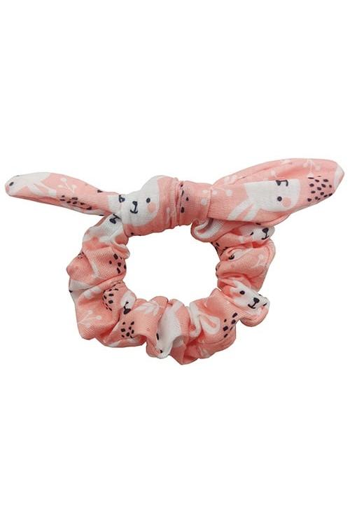 Bunny Tie Scrunchie-Peach