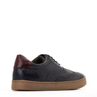 BASE LONDON Christo Navy Pull-Up Sneakers Navy detail view
