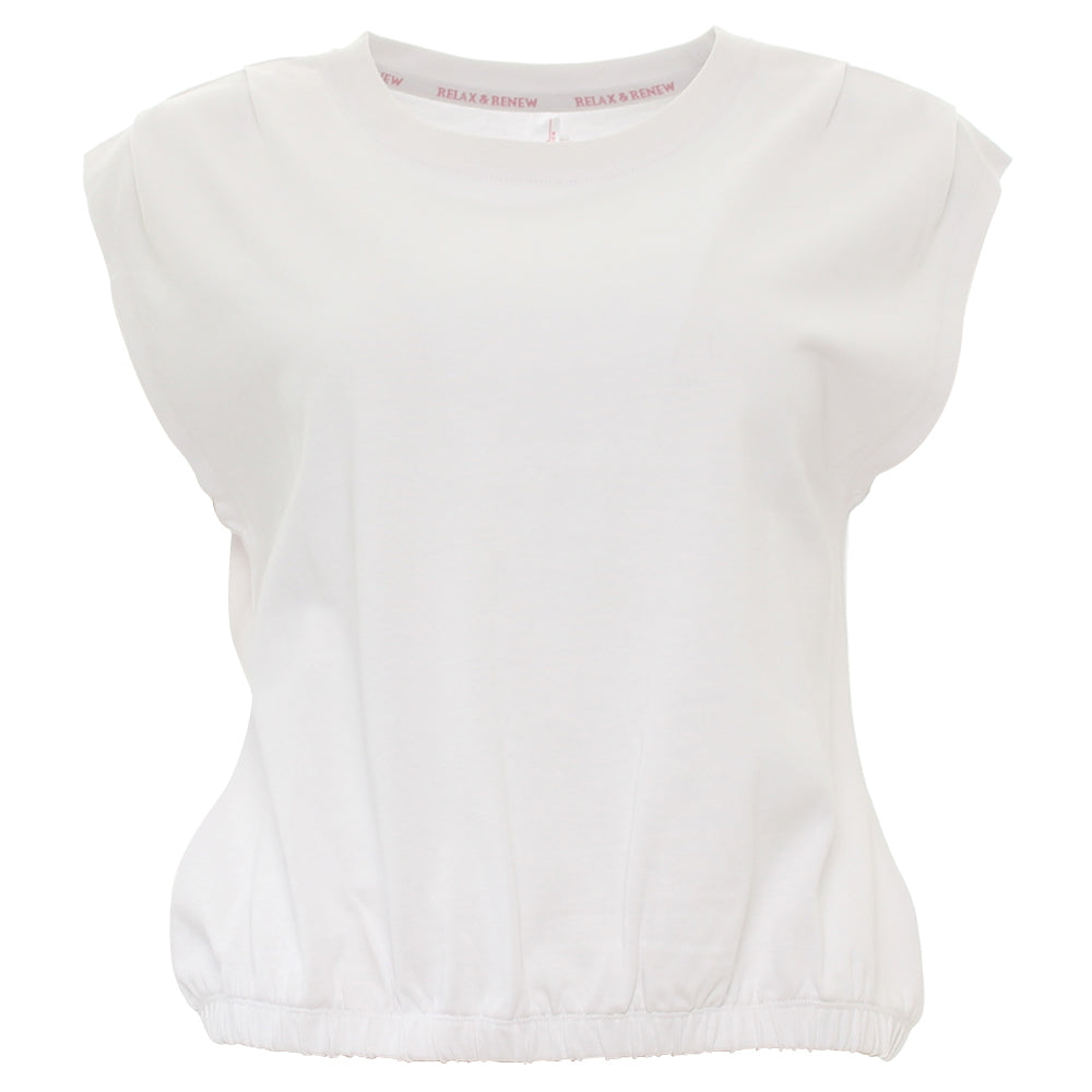 Ladies Relax & Renew Claudia White Top-Ghost Front View