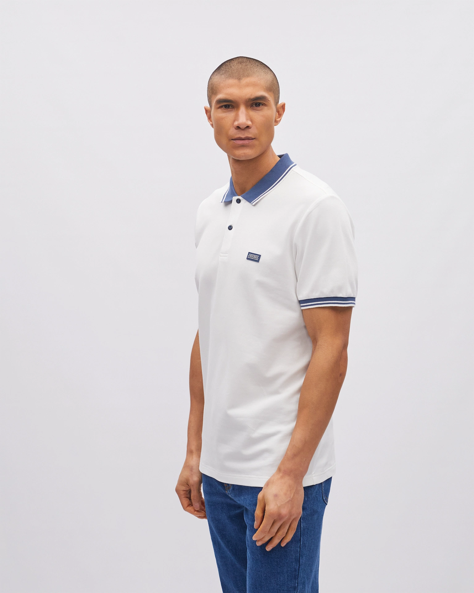 Diesel Clinton Warm White Polo Warm White model front view