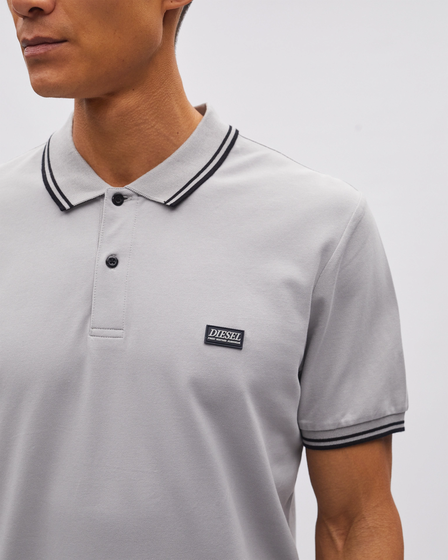 Diesel Clinton Polo Alloy, logo view