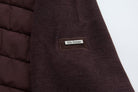6th Sense logo patch on the sleeve of the Cloud Hybrid Full Zip Plum Jacket