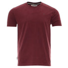 Kenrow Connor Tee in maroon, front view showing crew neck and chest logo