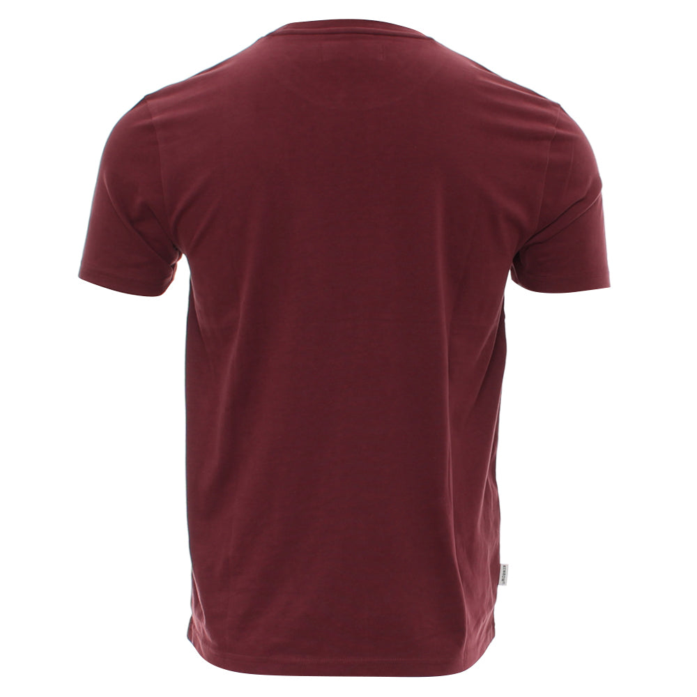 Kenrow Connor Tee in maroon, back view showing plain rear and short sleeves