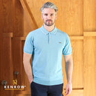 Kenrow Menswear Conrad Blue Polo Shirt Blue Melange front view