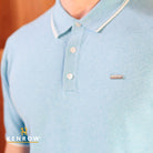 Kenrow Menswear Conrad Blue Polo Shirt Blue Melange detail view