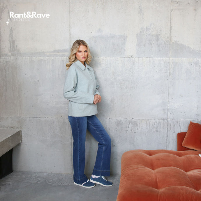 Ladies Cristal Wide Leg Jean-Side View
