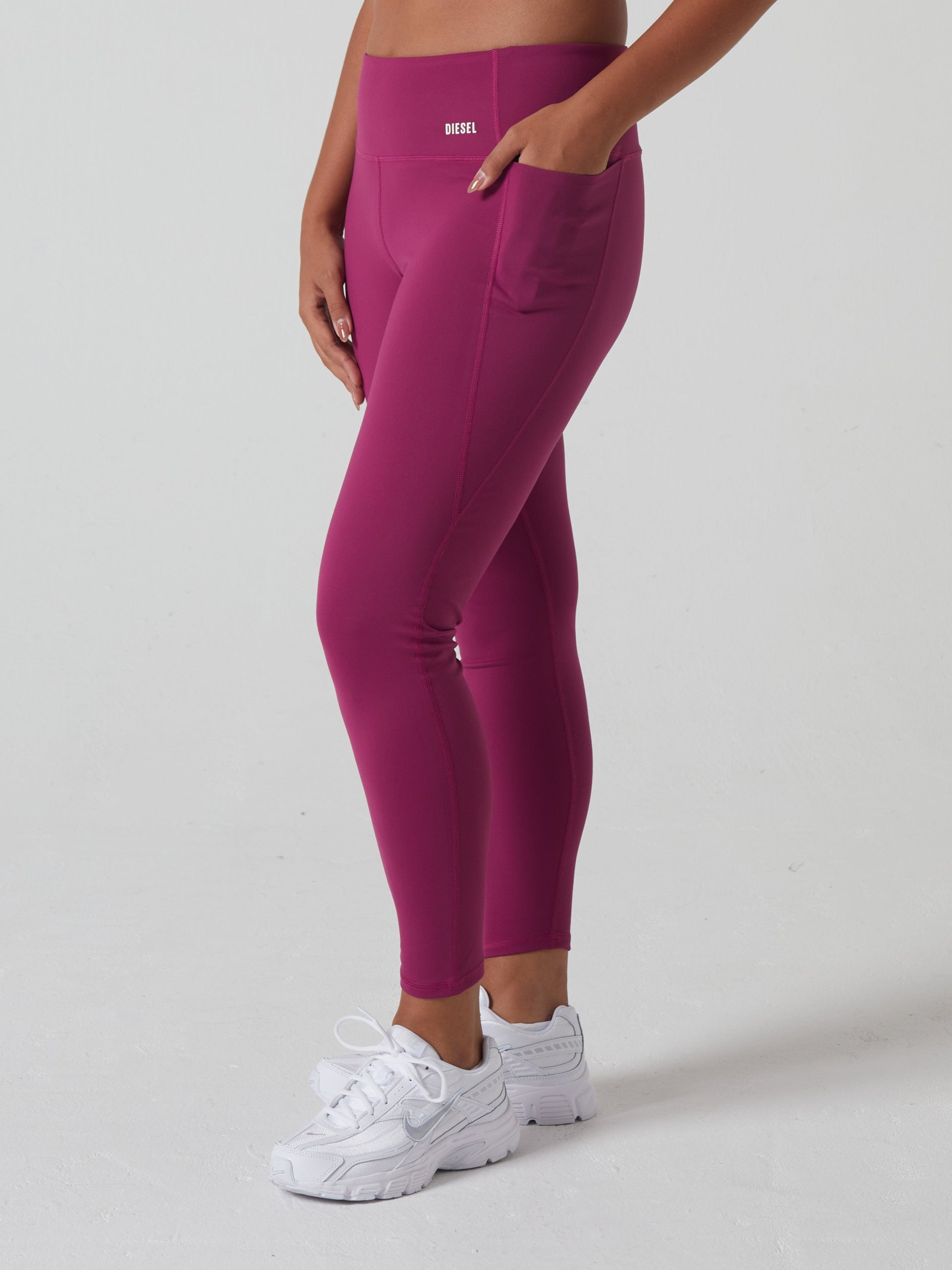 Ladies Cyrus High Rise Raspberry Rose Pant-Side View