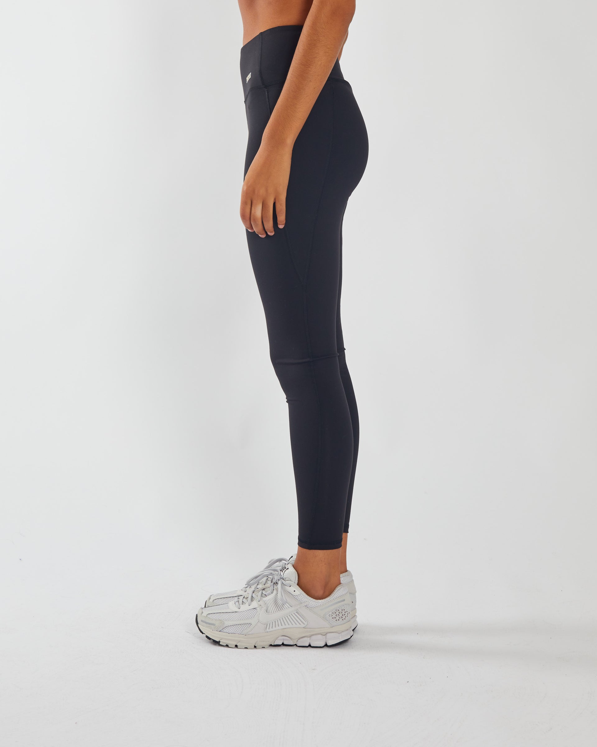 Ladies Cyrus High Rise Black Pant-Side View