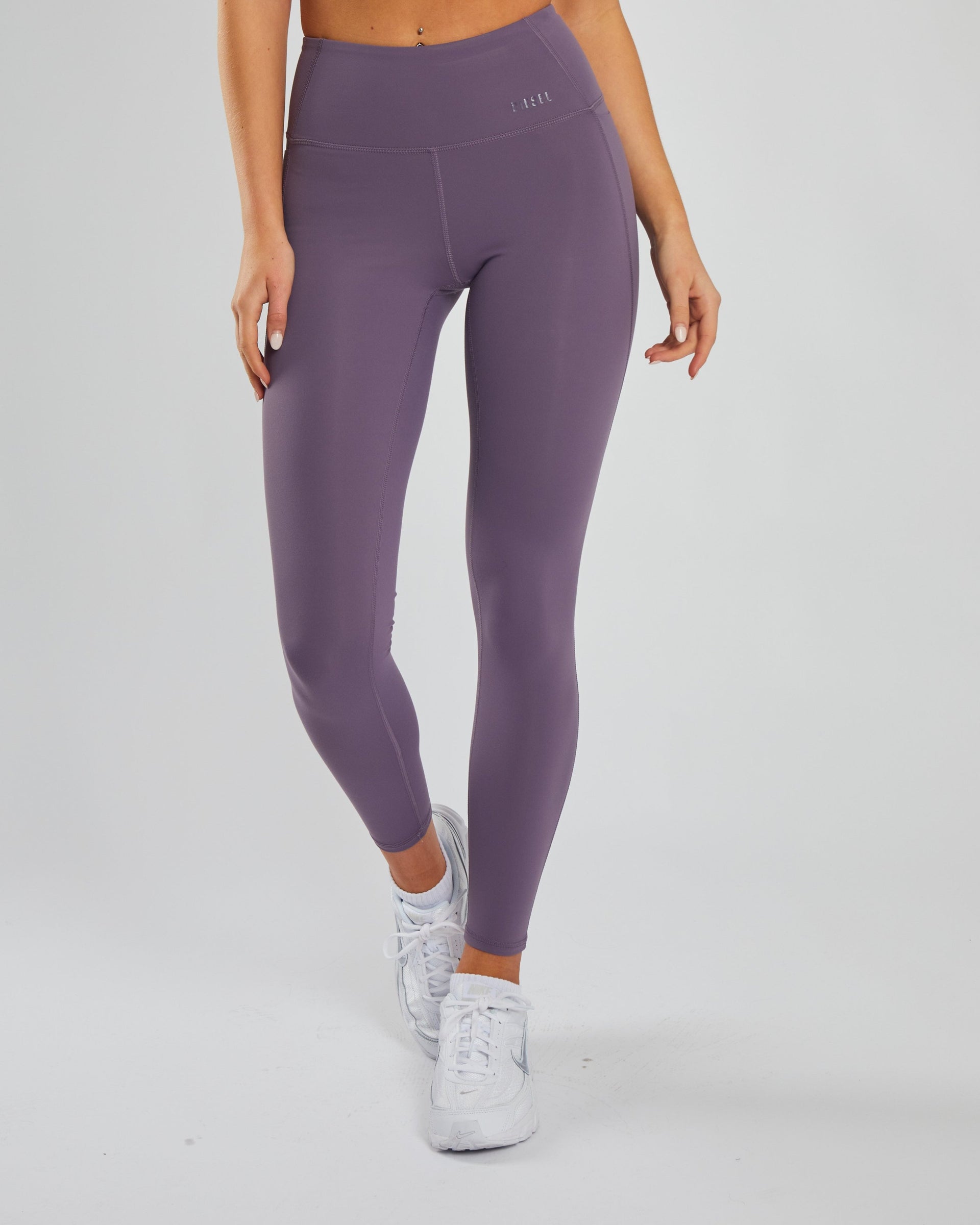 Ladies Cyrus High Rise Lavender Dust Pant-Model Front View