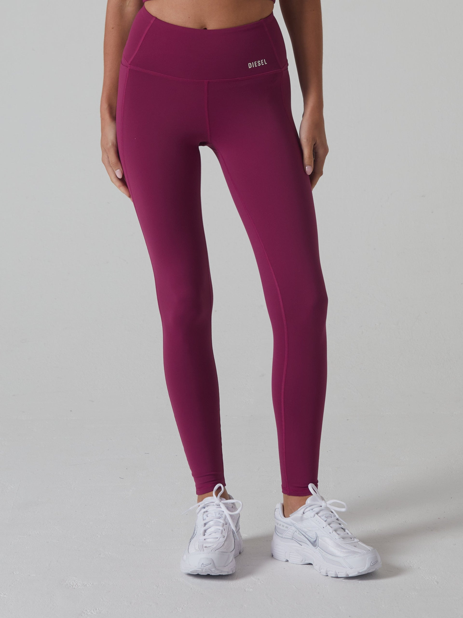 Ladies Cyrus High Rise Raspberry Rose Pant-Model Front View