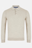 BENETTI Calvin Stone Polo Shirt Stone front view