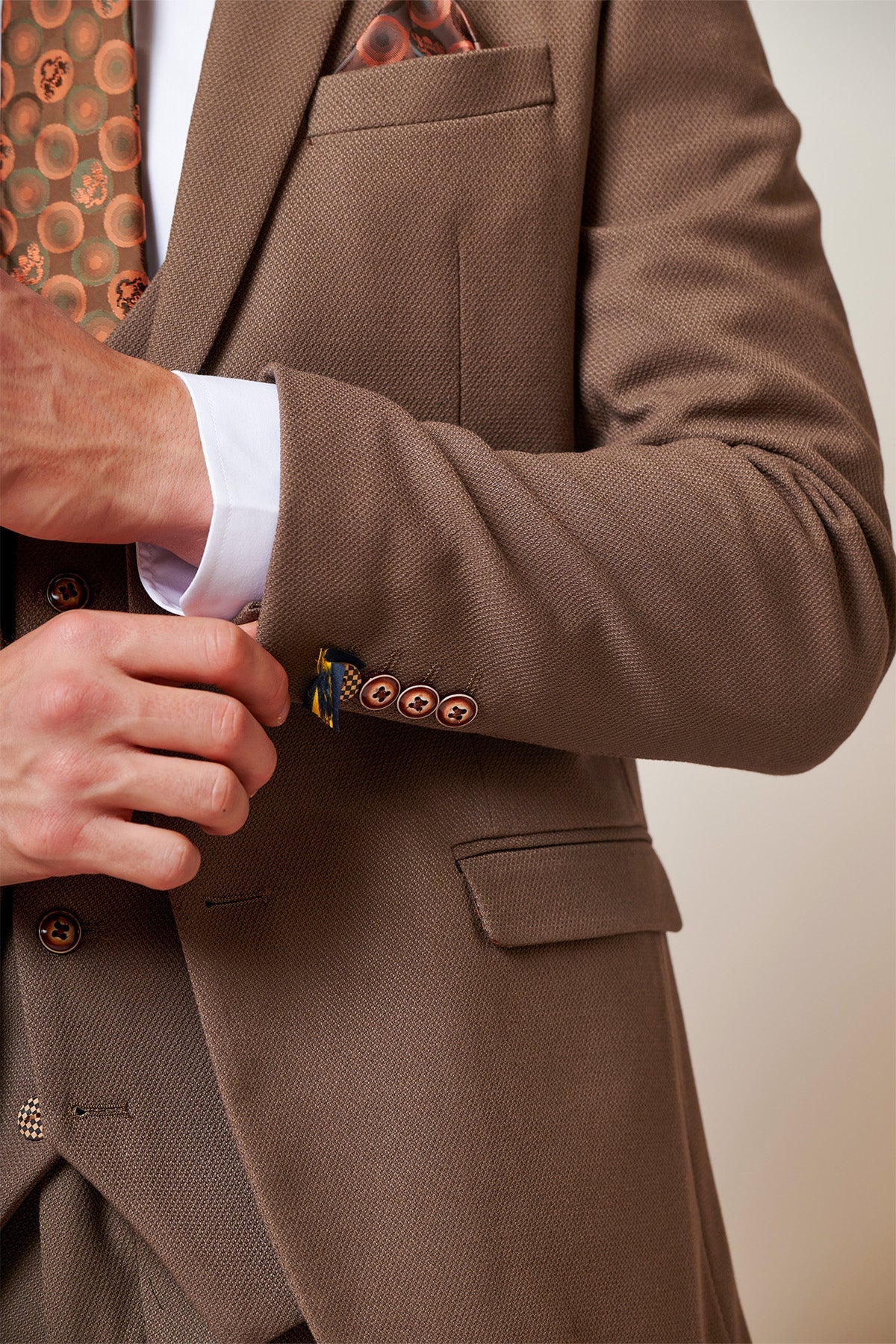 MARC DARCY HM5 Tan Jacket Tan back view