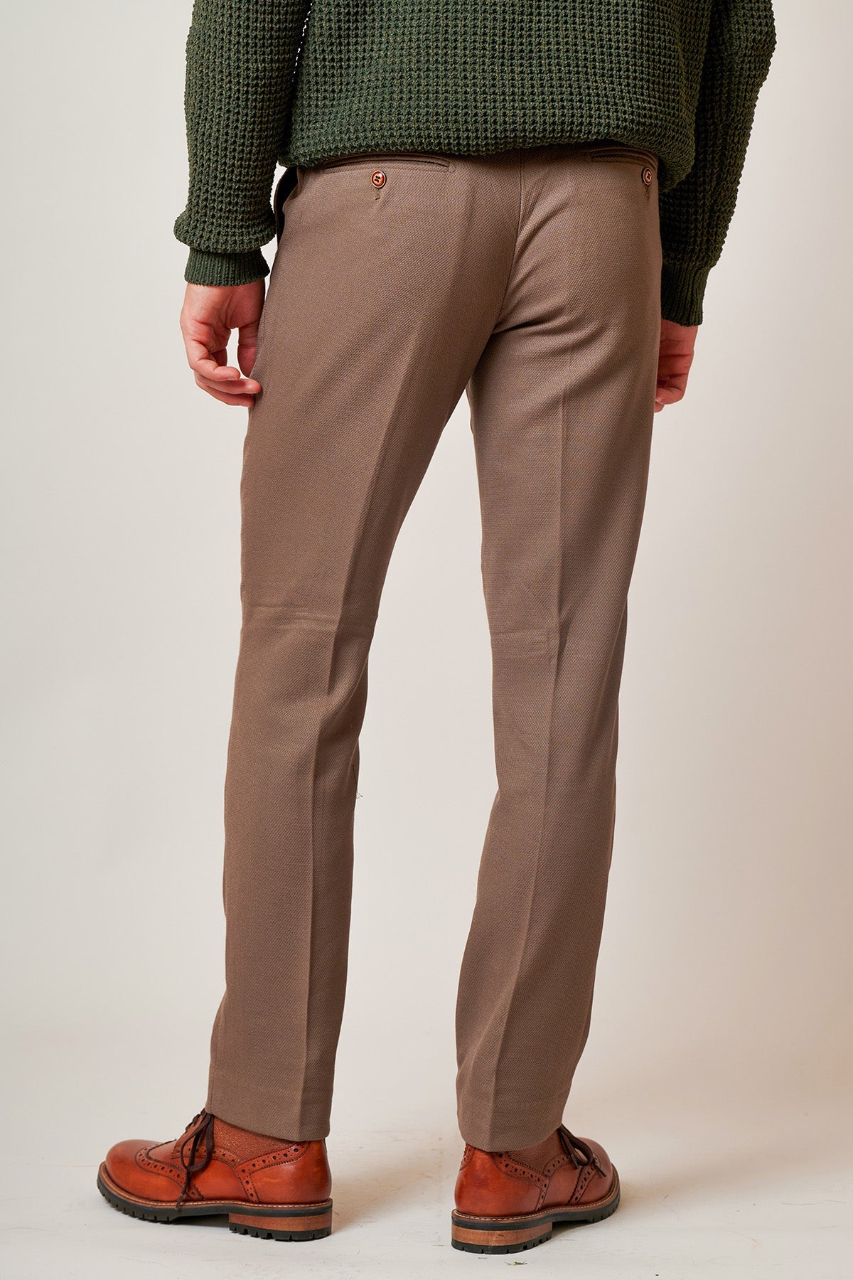 MARC DARCY HM5 Tan Trousers TAN model front view