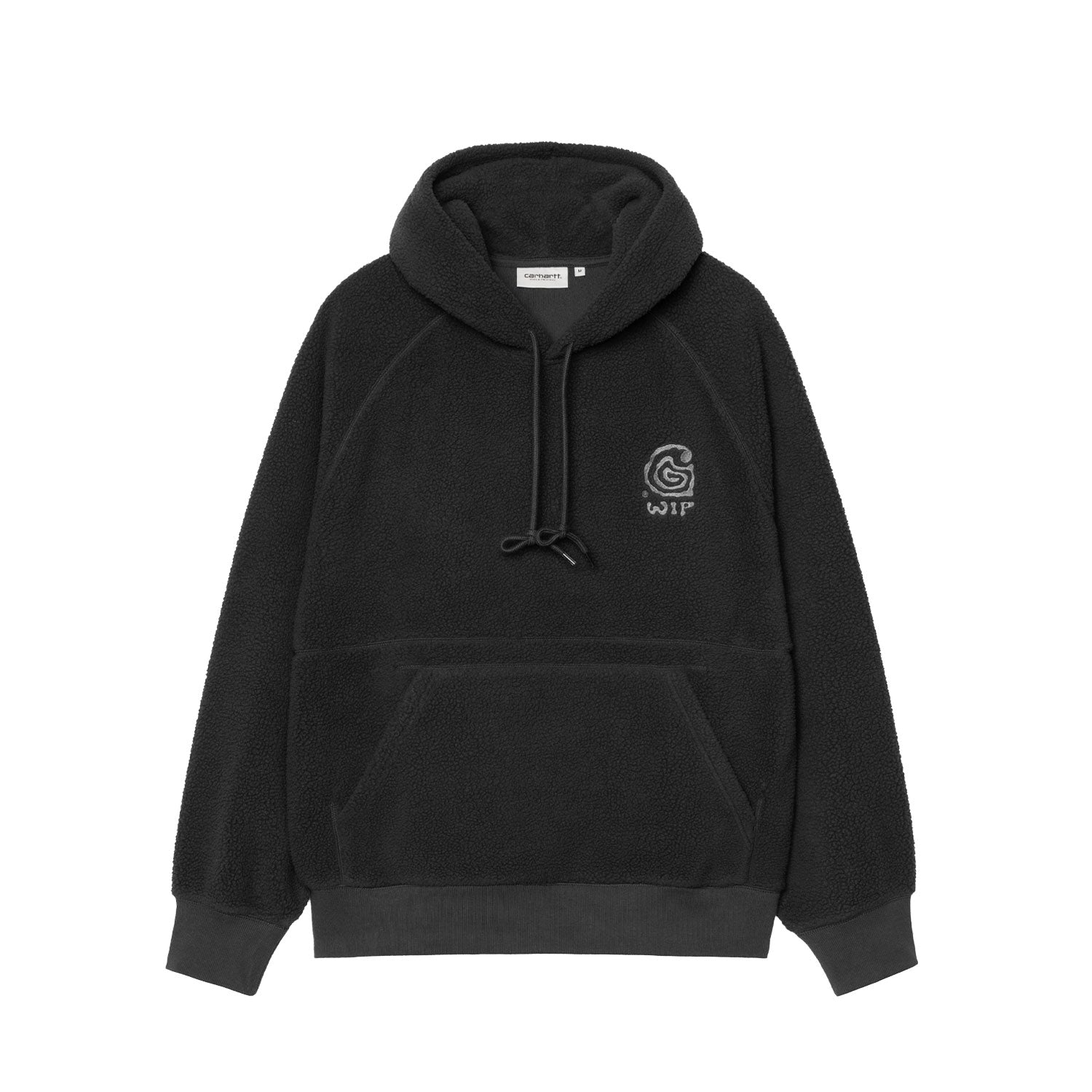 Carhartt WIP Hooded Helix Sweatshirt-Black / Porphyry Black / Porphyry front view