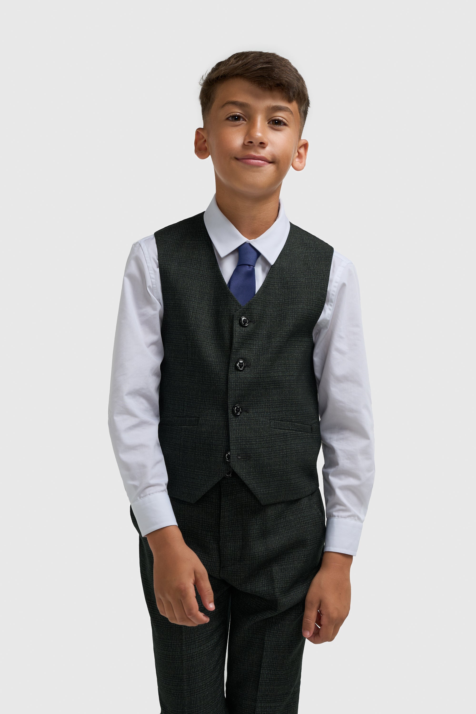 Cavani Boyswear Caridi Olive Boys 3 Piece Suit OLIVE side view
