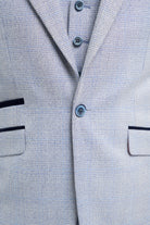 House of Cavani Caridi Blazer - Sky Sky back view