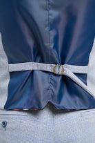 Men's Caridi Sky Waistcoat-Tie on the Back View