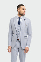 House of Cavani Caridi Blazer - Sky Sky front view