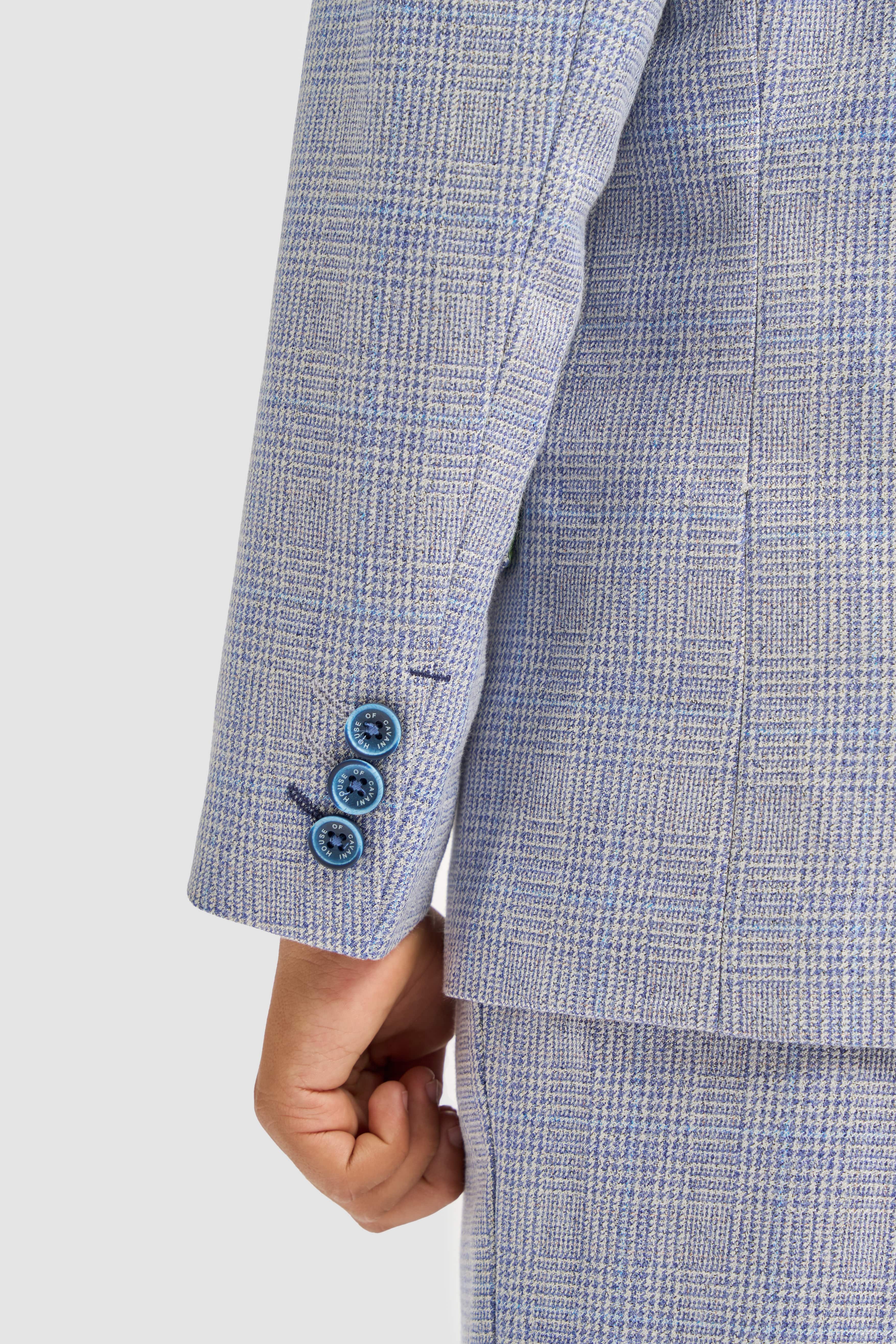 Cavani Boyswear Caridi Sky Boys 3 Piece Suit Sky back view