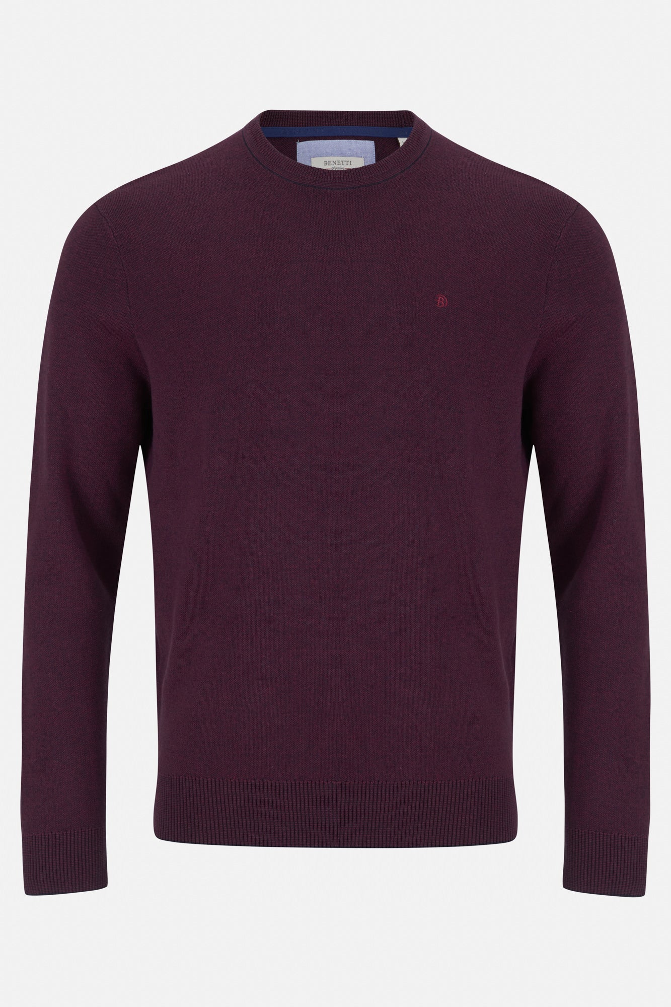 Men's Carson Crew Neck Knit - Plum-Front View