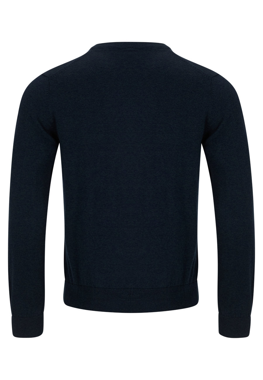 Cash Crew Jumper - Dark Navy-Back View