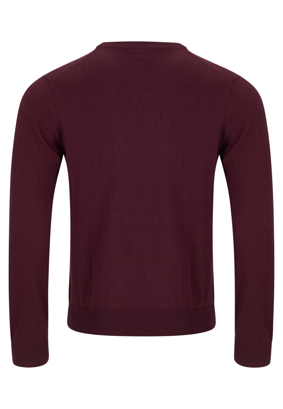 Maroon sweater on a white background-Back view