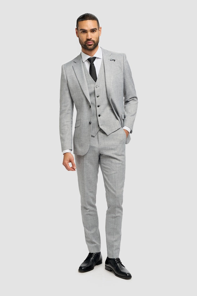 Malibu Grey Blazer-Full model view