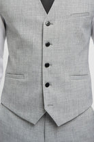 House of Cavani Malibu Grey Waistcoat Grey model front view