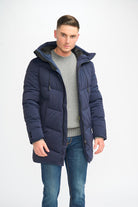 House of Cavani Fabini Navy Coat Navy front view
