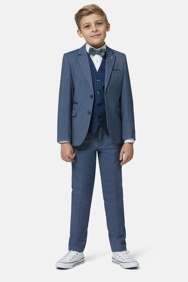 Boy's Cedro Ice 3 Piece Suit-Model Full Front View