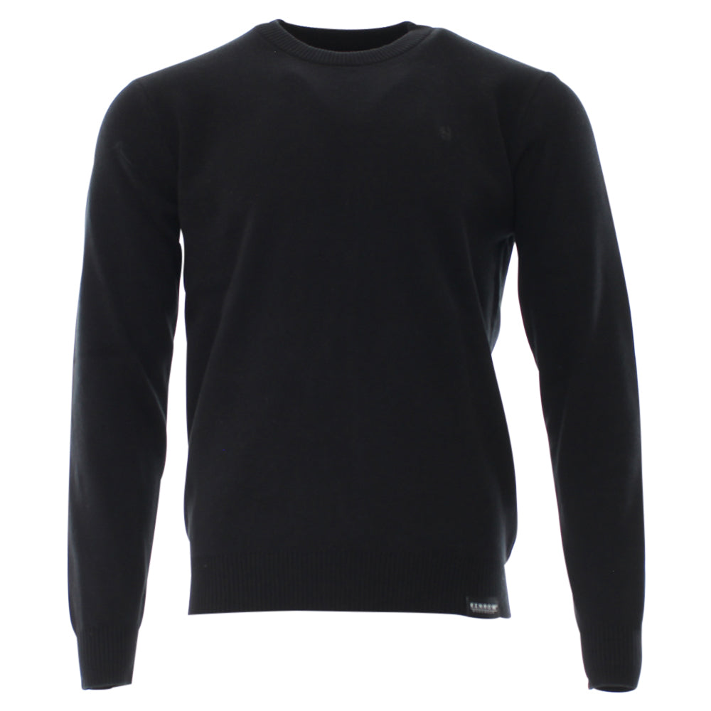 Men's Chadwick Black Jumper-Ghost Front View